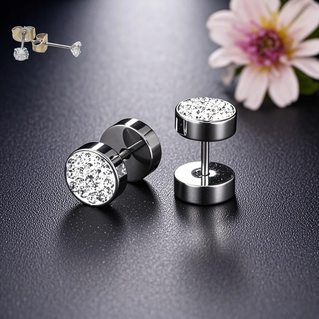 316 Stainless Steel round Cookie Screw-back Stud Earrings Fashion Jewelry IP Planting No Fade Allergy Free 8mm
316 Stainless Steel round Cookie Screw-back Stud Earrings Fashion Jewelry IP Planting No Fade Allergy Free 8mm