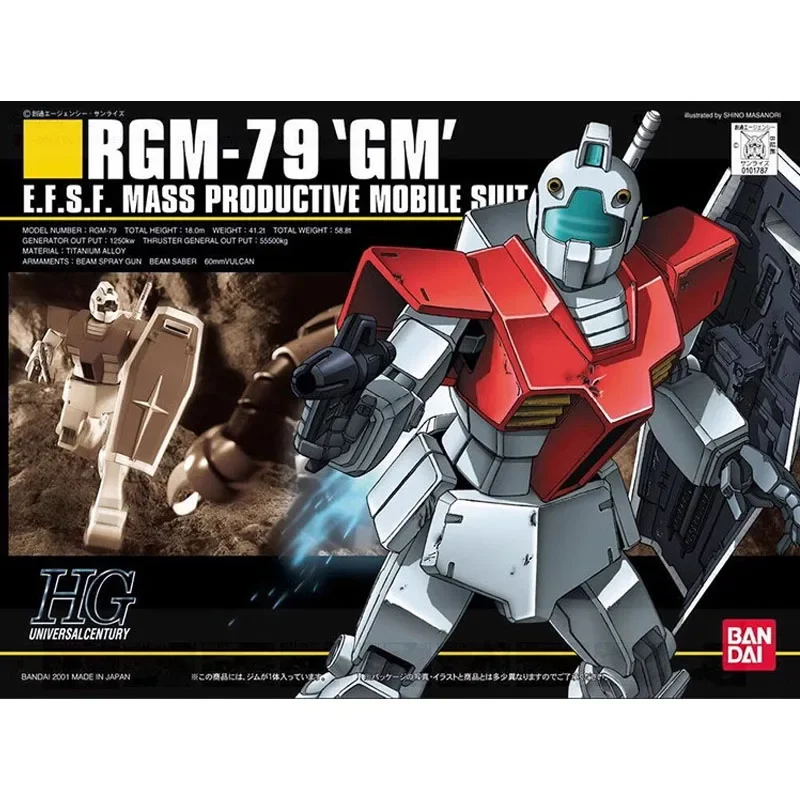 Bandai Original HGUC 1/144 RGM-79 GM Gundam Anime Action Figure Assembly Decorative Collectible Model kit Toys for Boys Gifts
Bandai Original HGUC 1/144 RGM-79 GM Gundam Anime Action Figure Assembly Decorative Collectible Model kit Toys for Boys Gifts