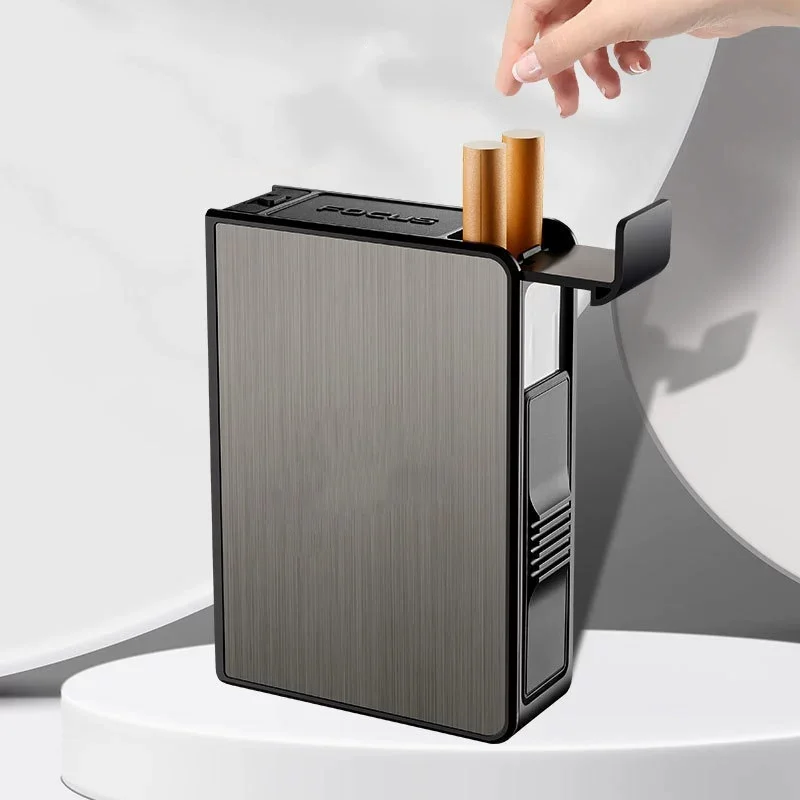 Portable Automatic Cigarette Case Waterproof Metal Cigarette Box 20pcs Capacity Cigarette Holder Case Not Lighter Gadget for Men
Portable Automatic Cigarette Case Waterproof Metal Cigarette Box 20pcs Capacity Cigarette Holder Case Not Lighter Gadget for Men