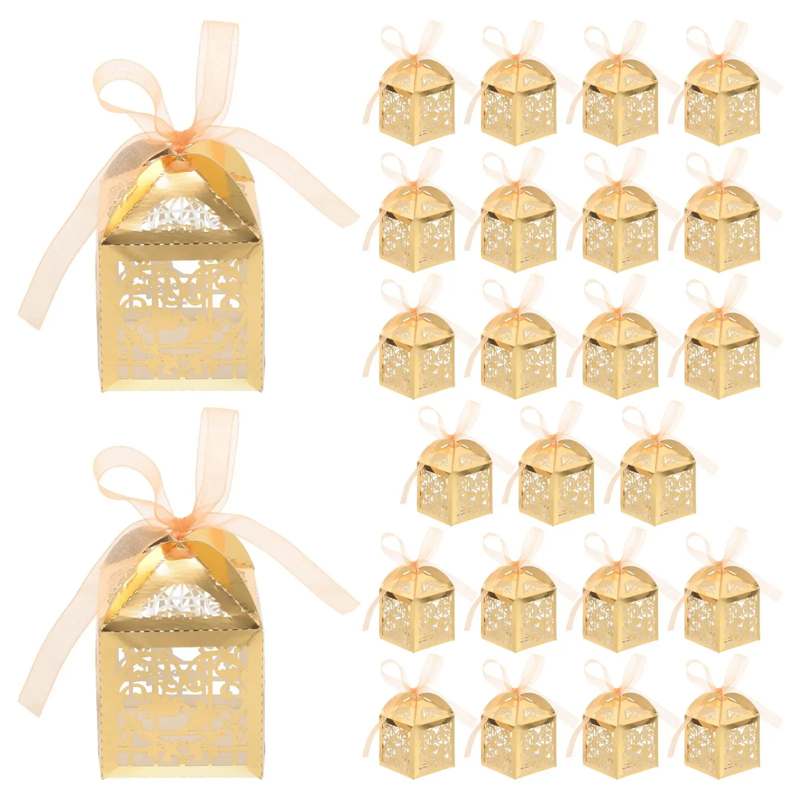 25pcs C y Boxes for Wedding Party Favors Golden Ribbon Decorative Supplies Gift Packaging Containers
25pcs C y Boxes for Wedding Party Favors Golden Ribbon Decorative Supplies Gift Packaging Containers