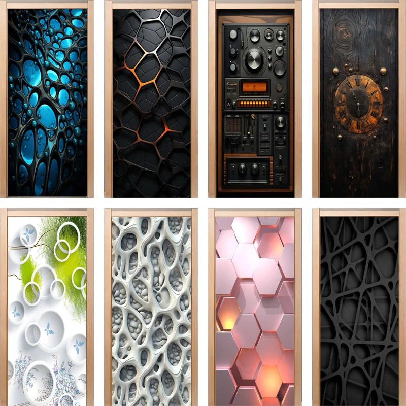 Modern 3D Abstract Vinyl Waterproof Door Stickers for Living Room Art Poster Self-Adhesive Door Wallpaper Mural Wall Sticker
Modern 3D Abstract Vinyl Waterproof Door Stickers for Living Room Art Poster Self-Adhesive Door Wallpaper Mural Wall Sticker