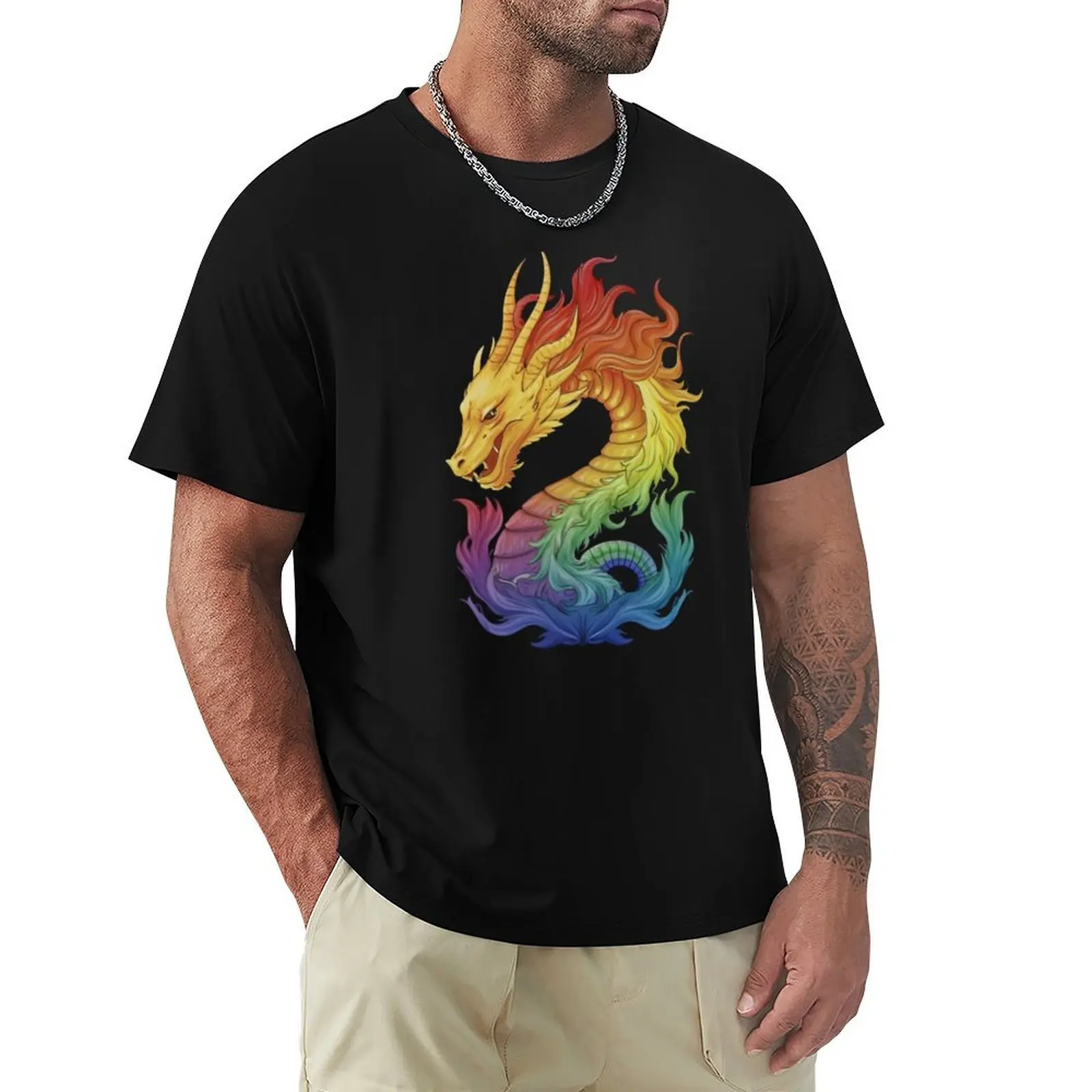 Dragon Fire Rainbow T-Shirt Holiday Party T-Shirt for Men
Dragon Fire Rainbow T-Shirt Holiday Party T-Shirt for Men
