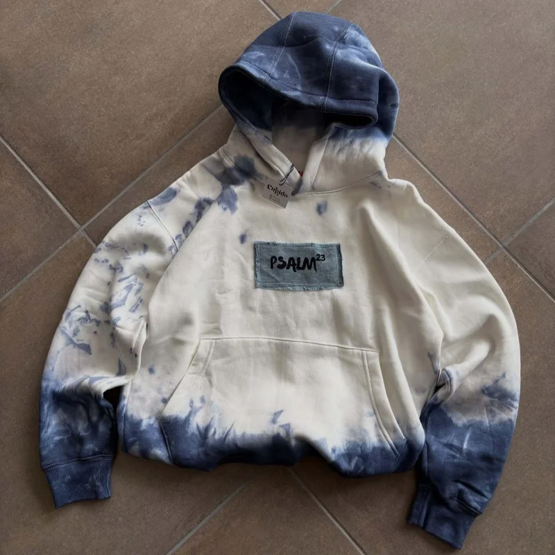 American street blue flame three-dimensional printed pattern splicing letter patch embroidery fashionable hooded sweatshirt
American street blue flame three-dimensional printed pattern splicing letter patch embroidery fashionable hooded sweatshirt