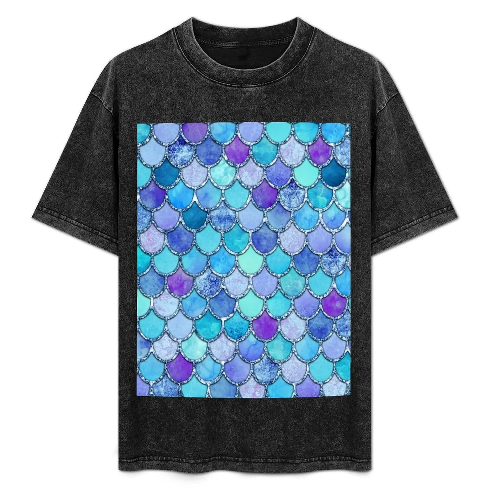 Colorful Blues Mermaid Scales T-Shirt Stylish Print Short Sleeve Tee
Colorful Blues Mermaid Scales T-Shirt Stylish Print Short Sleeve Tee