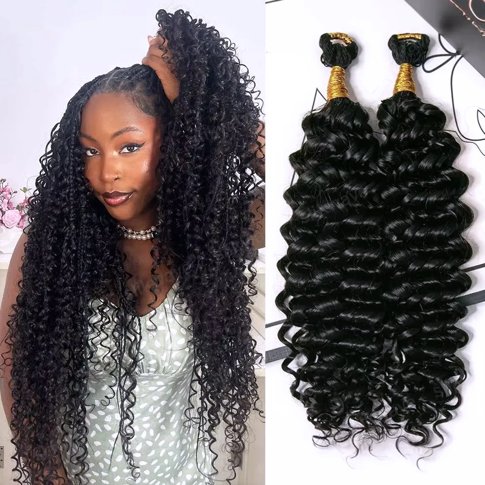 26 Inch Curly Crochet Human Hair Extensions With String Deep Wave Curly 60g 180g 240g Pre-Looped Feather Hair Miracle Knots Crochet Human Hair 100 For Women
26 Inch Curly Crochet Human Hair Extensions With String Deep Wave Curly 60g 180g 240g Pre-Looped Feather Hair Miracle Knots Crochet Human Hair 100 For Women