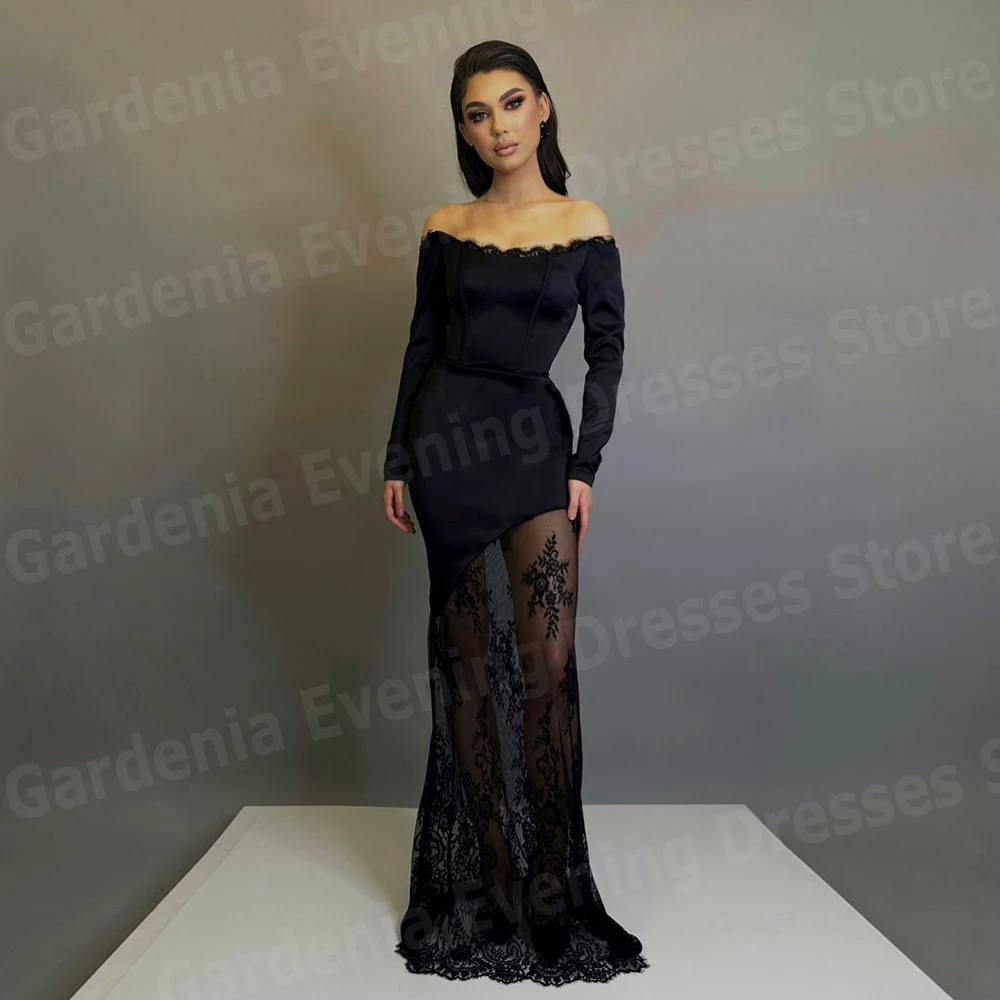 Elegant Mermaid Women's Evening Dresses Off Shoulder Prom Gowns Customized Vestidos De Fiesta Long Sleeve Lace Robe De Soirée
Elegant Mermaid Women's Evening Dresses Off Shoulder Prom Gowns Customized Vestidos De Fiesta Long Sleeve Lace Robe De Soirée