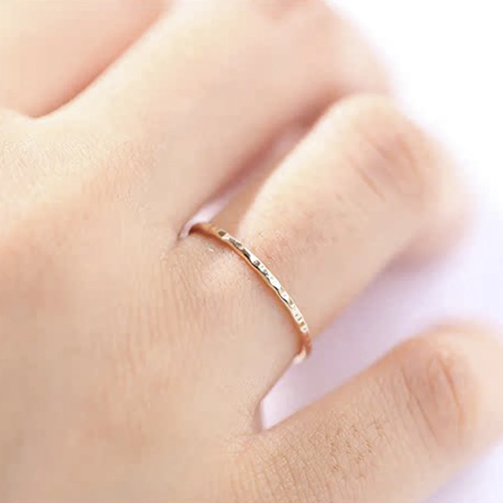 Ring 14K Gold Filled Handmade Stacking Simple Tiny Hammered Ring Minimalist Layering Jewelry for Women Party Birthday Daily Gift
Ring 14K Gold Filled Handmade Stacking Simple Tiny Hammered Ring Minimalist Layering Jewelry for Women Party Birthday Daily Gift