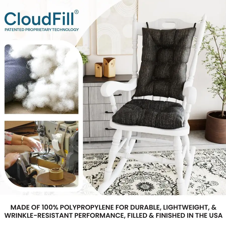 Набор подушек для кресла-качалки Gripper с противоскользящим покрытием и толстым наполнителем, включает подушку для сиденья и спинку с завязками для использования в помещении
Набор подушек для кресла-качалки Gripper с противоскользящим покрытием и толстым наполнителем, включает подушку для сиденья и спинку с завязками для использования в помещении