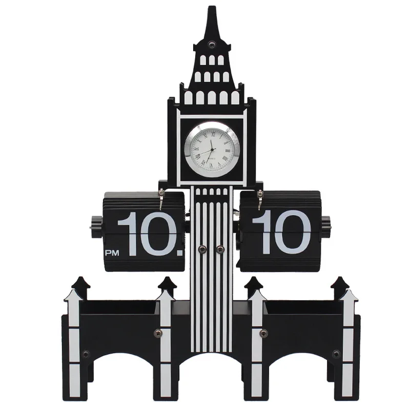 Creative European Big Ben Flipping Clock Fashion Automatic Flipping Clock Living Room Home Decoration Simple Desktop Clock
Creative European Big Ben Flipping Clock Fashion Automatic Flipping Clock Living Room Home Decoration Simple Desktop Clock