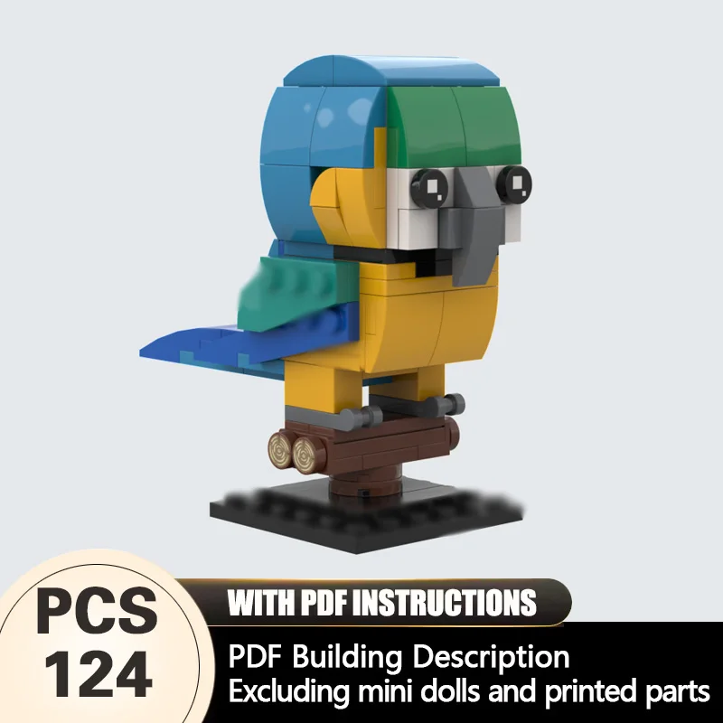Creators Animal Series Model MOC Building Bricks Blue And Yellow Parrot Modular Technology Gifts Holiday Assemble Children Toys
Creators Animal Series Model MOC Building Bricks Blue And Yellow Parrot Modular Technology Gifts Holiday Assemble Children Toys