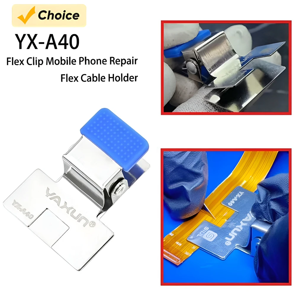 YAXUN YX-A40 Flex Clip Mobile Phone Repair IC Chip Fixing Clip Anti Static Magnetic Metal Clip Professional Phone Repair Tools
YAXUN YX-A40 Flex Clip Mobile Phone Repair IC Chip Fixing Clip Anti Static Magnetic Metal Clip Professional Phone Repair Tools
