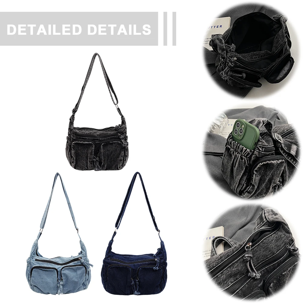 Denim Messenger Bag Casual Retro Crossbody Bag Large Hobo Bag Jean Purses for Women Work Shopping Travel
Denim Messenger Bag Casual Retro Crossbody Bag Large Hobo Bag Jean Purses for Women Work Shopping Travel