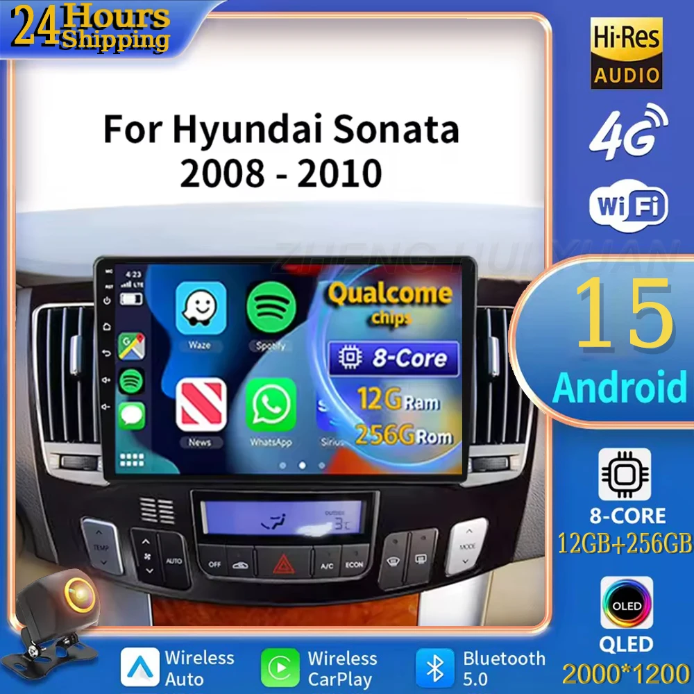 For Hyundai Sonata NF 2008 - 2010 Android 15 Wireless Auto Carplay Car Radio Multimedia Player Car Navigation Head unit WiFi 4G
For Hyundai Sonata NF 2008 - 2010 Android 15 Wireless Auto Carplay Car Radio Multimedia Player Car Navigation Head unit WiFi 4G