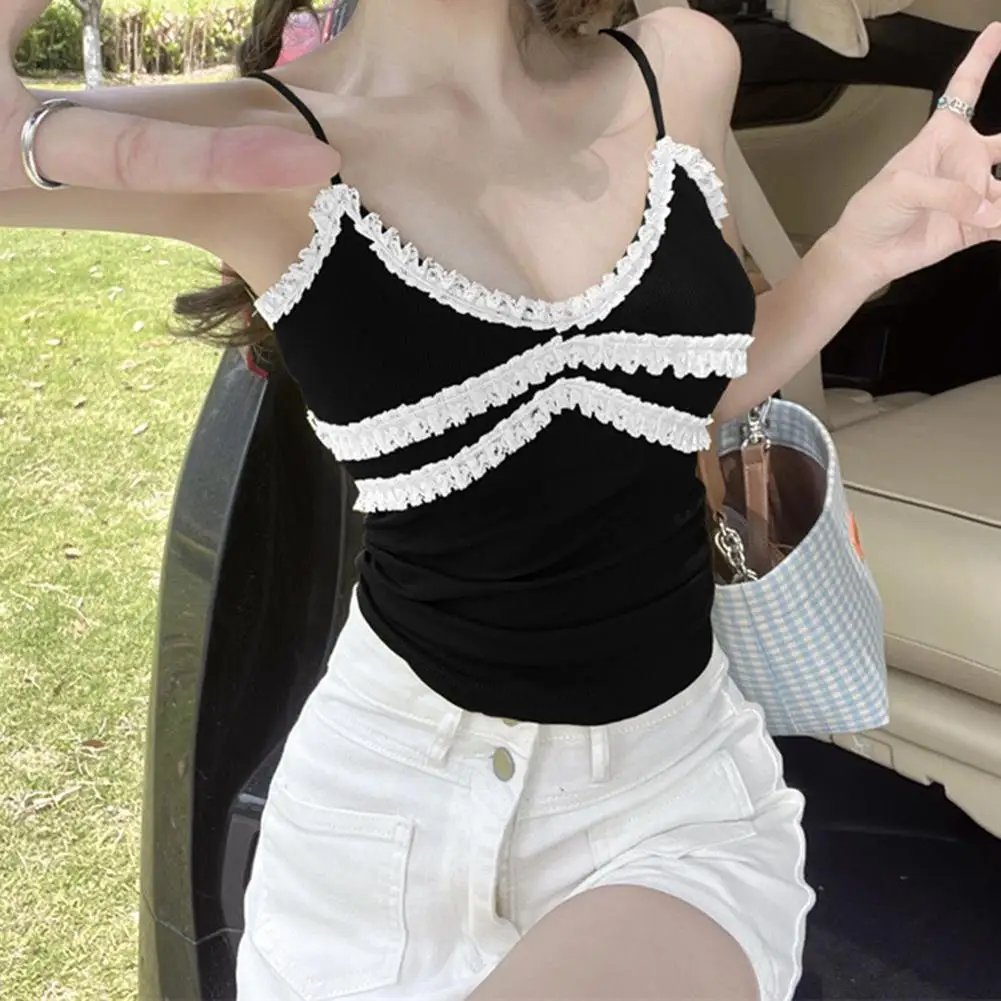 For Daily Use Fashionable Sleeveless Top Solid Color Vest Daily Life Vacation Fashionable Lace Vest All Season Top
For Daily Use Fashionable Sleeveless Top Solid Color Vest Daily Life Vacation Fashionable Lace Vest All Season Top