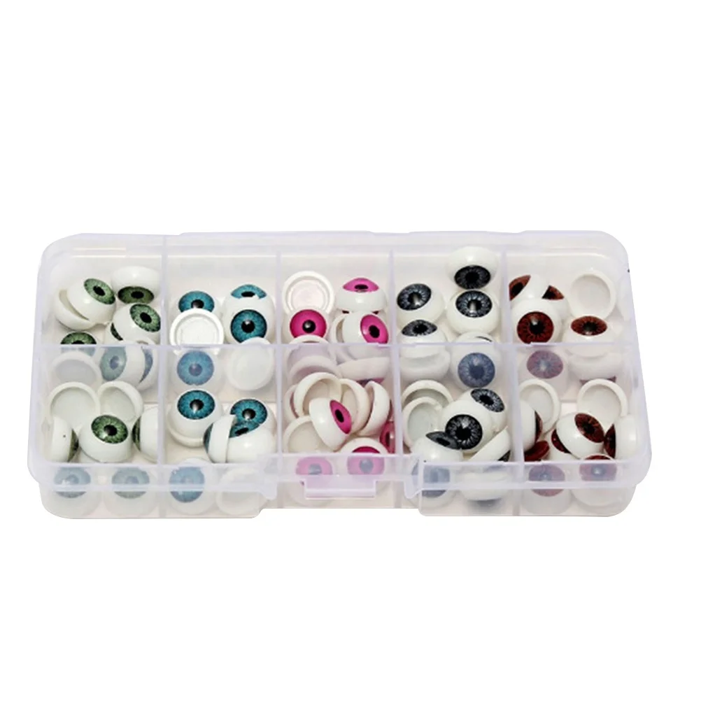 100Pcs Realistic Eyes Accessories for DIY Crafts Half Round Plastic Eyeballs 1.2x1.2cm Mixed Color Hollow Back Flat Design
100Pcs Realistic Eyes Accessories for DIY Crafts Half Round Plastic Eyeballs 1.2x1.2cm Mixed Color Hollow Back Flat Design