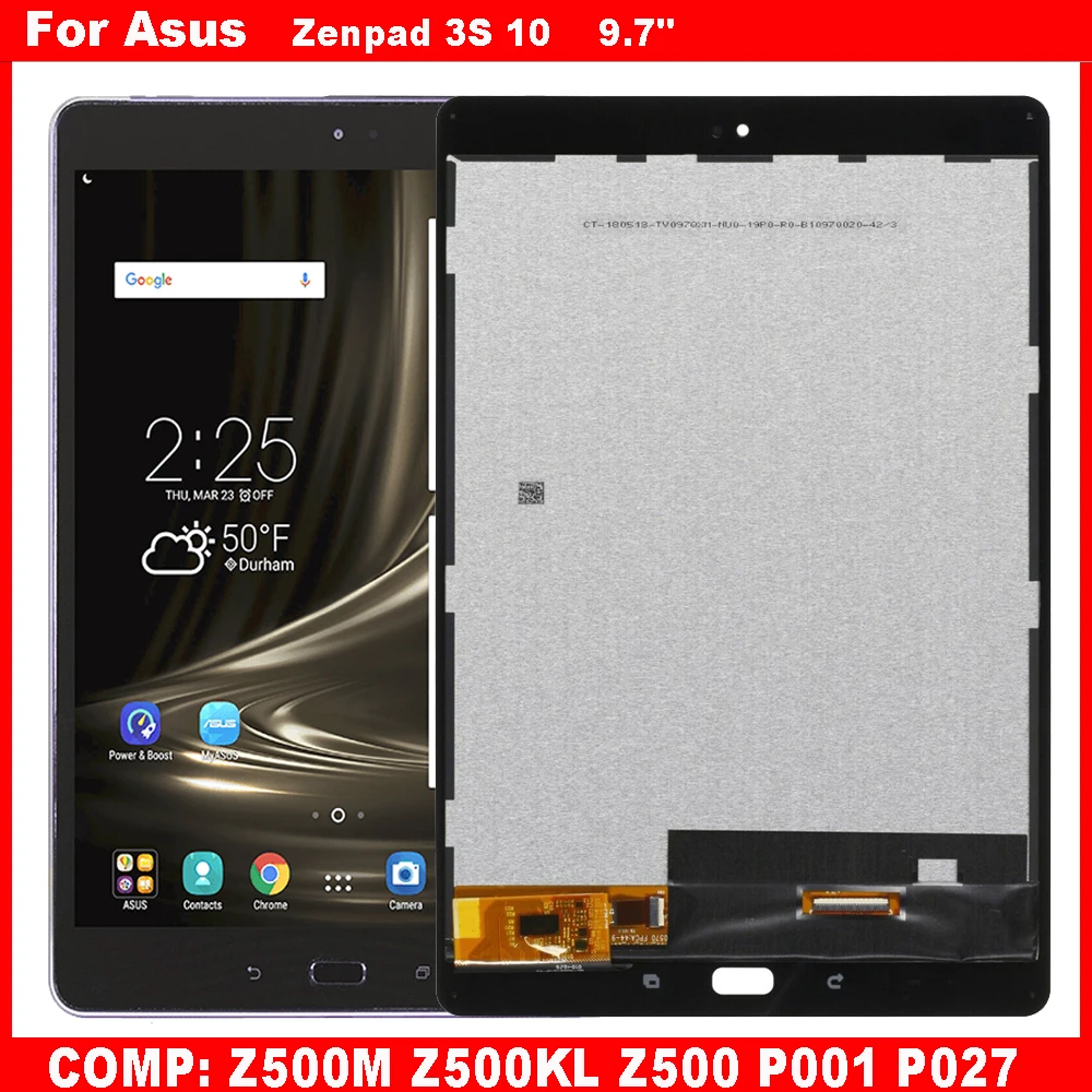 New For Asus Zenpad 3S 10 Z500M Z500KL Z500 P001 P027 9.7" LCD Display Touch Screen Digitizer Glass Assembly Repair Parts
New For Asus Zenpad 3S 10 Z500M Z500KL Z500 P001 P027 9.7" LCD Display Touch Screen Digitizer Glass Assembly Repair Parts