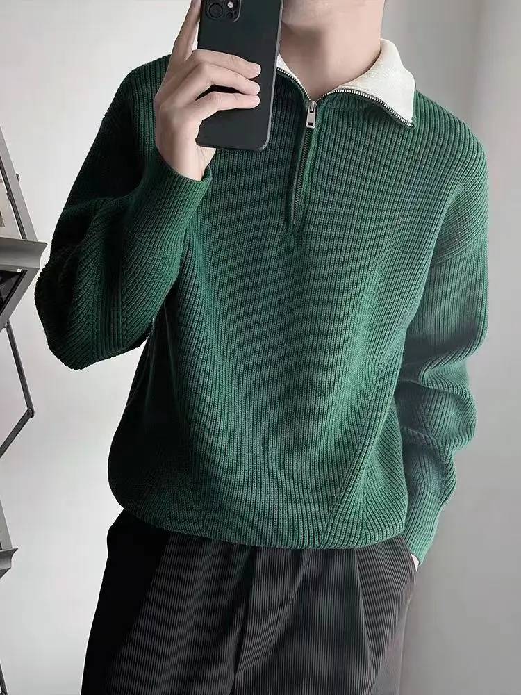 Мужской свитер на осень-зиму с высоким воротником, вязаный, на молнии, из шерсти, в стиле «ленивый люкс»
Мужской свитер на осень-зиму с высоким воротником, вязаный, на молнии, из шерсти, в стиле «ленивый люкс»