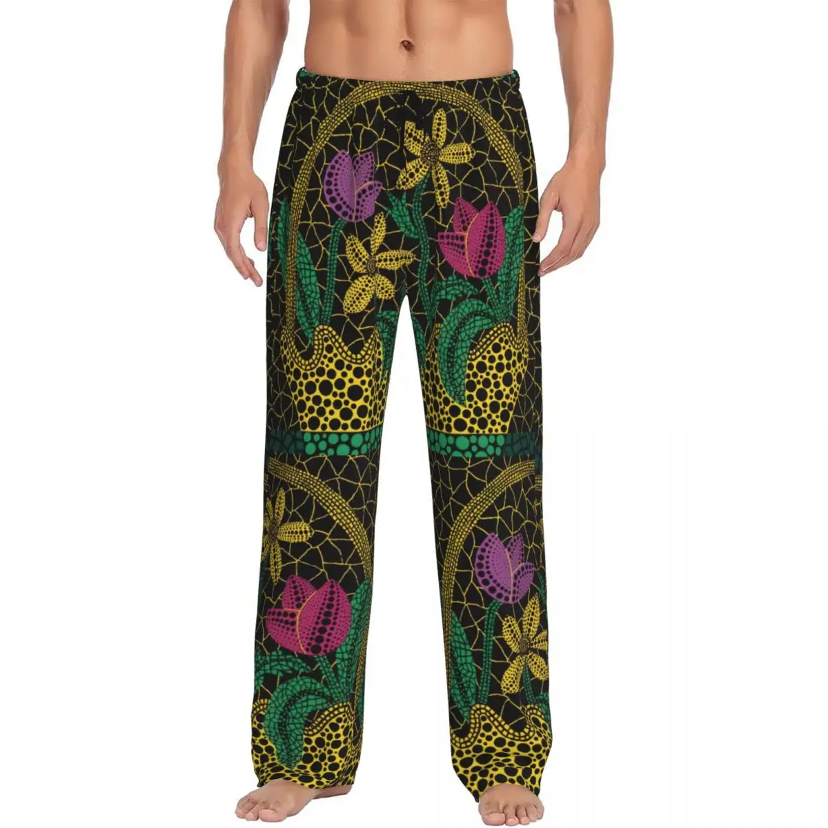 Custom Men's Yayoi Kusama Pajama Pants Print Colorful Flower in Basket Sleep Sleepwear Bottoms with Pockets
Custom Men's Yayoi Kusama Pajama Pants Print Colorful Flower in Basket Sleep Sleepwear Bottoms with Pockets