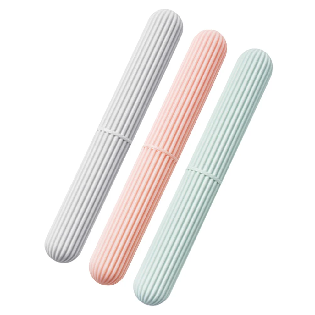 3Pcs Toothbrush Case Portable Plastic Toothbrush Tube for Travel Home Use Compact Design Prevents Bristle Damage
3Pcs Toothbrush Case Portable Plastic Toothbrush Tube for Travel Home Use Compact Design Prevents Bristle Damage