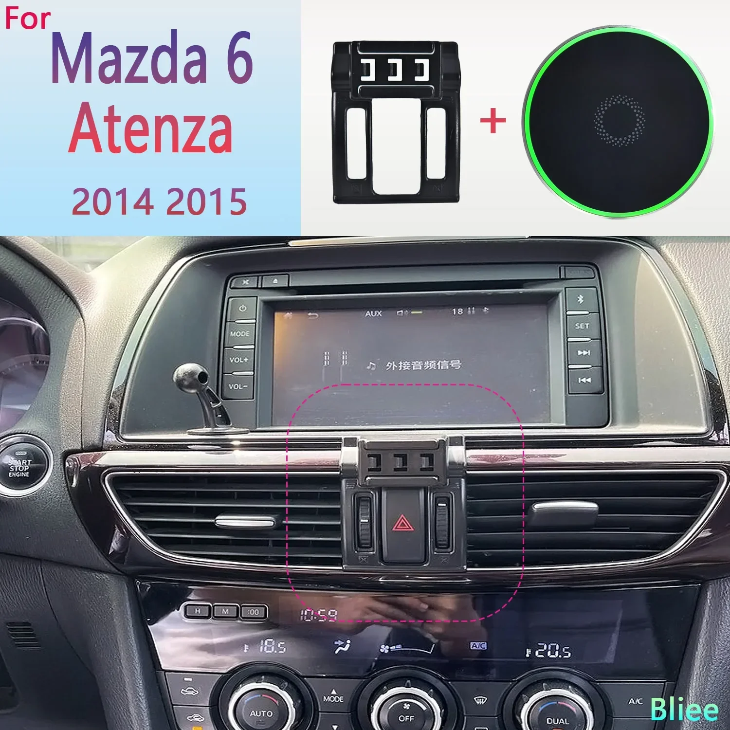 Car Phone Holder Base Special Mounts For Mazda 6 Atenza 2014 2015 15W Wireless Charging Phone Stand Interior Accessories
Car Phone Holder Base Special Mounts For Mazda 6 Atenza 2014 2015 15W Wireless Charging Phone Stand Interior Accessories