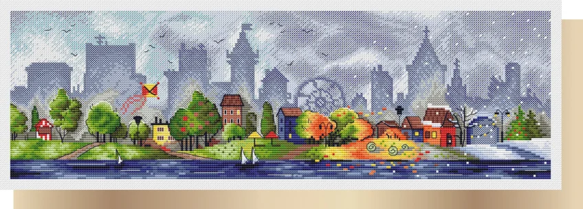Вышивка крестиком Four Seasons Town 55-24, Экологичная хлопковая нить, вышивка, украшение для дома, подвесная картина
Вышивка крестиком Four Seasons Town 55-24, Экологичная хлопковая нить, вышивка, украшение для дома, подвесная картина
