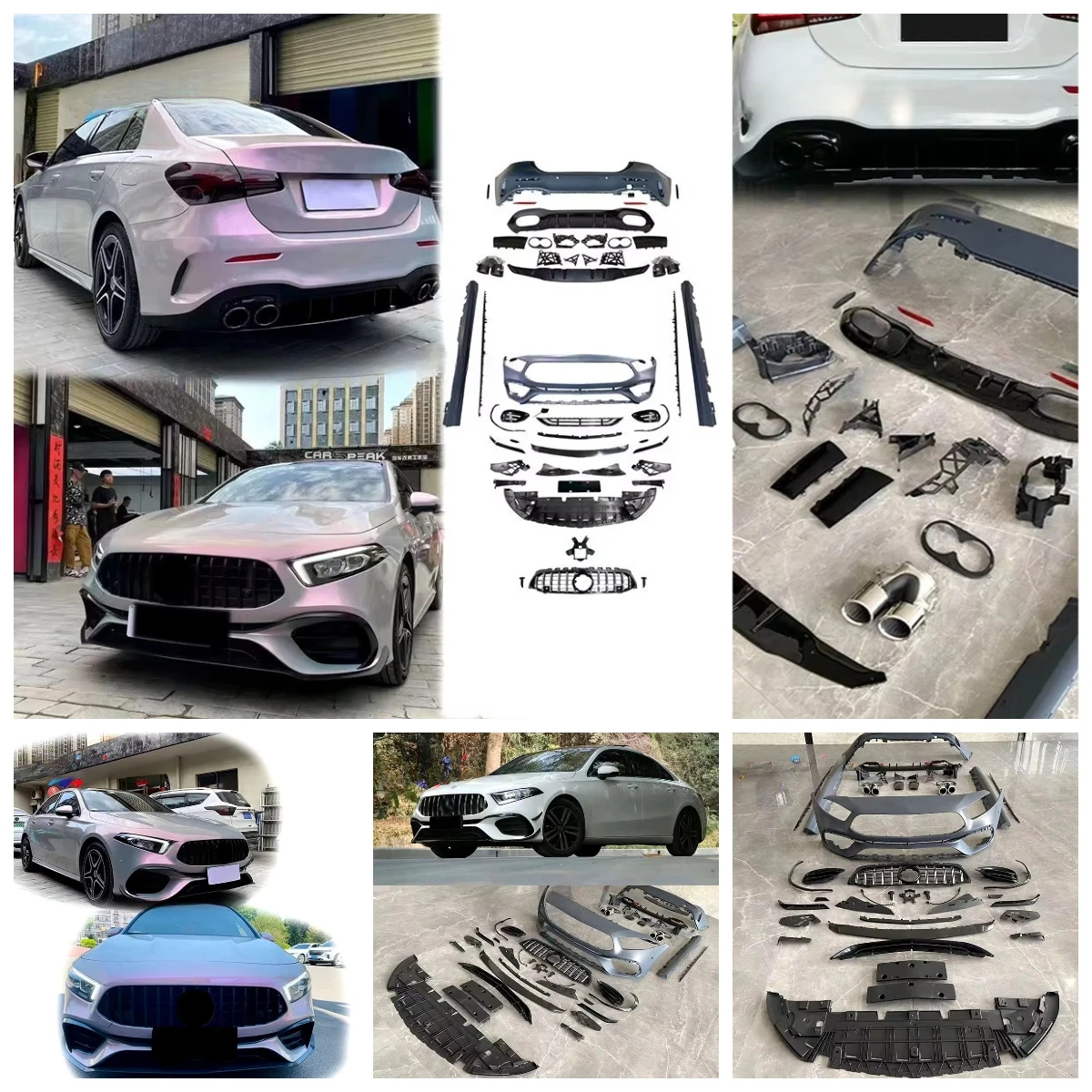 Dream Garage Hot Selling Car Bumpers Body Kit For Benz W177 Sedan A200 2019 Upgrade A45 Style Bodykit
Dream Garage Hot Selling Car Bumpers Body Kit For Benz W177 Sedan A200 2019 Upgrade A45 Style Bodykit