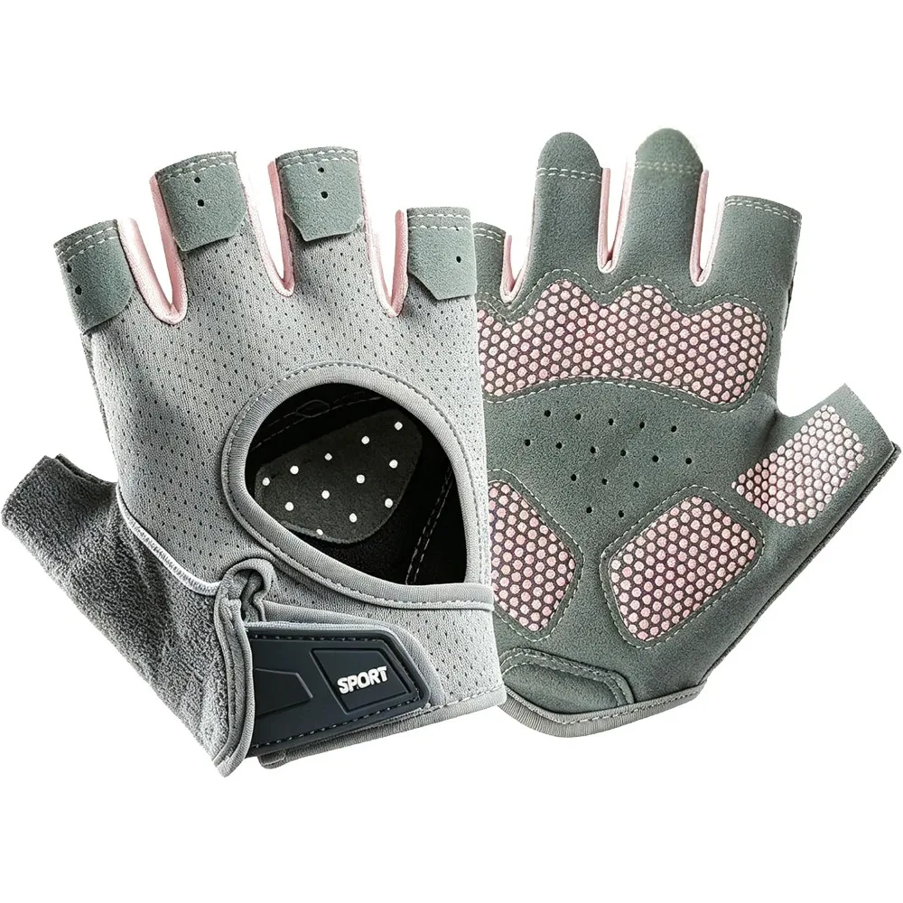 Fingerless Workout Gloves for Women and Men Breathable Mesh Gym Gloves with Non Slip Grip and Padded Palm for Weight Lifting Cycling Training Fitness Exercise Anti Shock Wrist Support for Workout Equipment
Fingerless Workout Gloves for Women and Men Breathable Mesh Gym Gloves with Non Slip Grip and Padded Palm for Weight Lifting Cycling Training Fitness Exercise Anti Shock Wrist Support for Workout Equipment