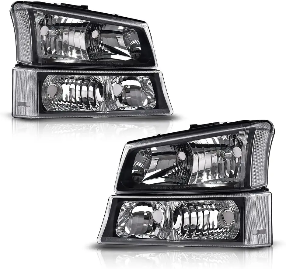 Headlights Assembly, Compatible with 2003-2006 Chevy Silverado 1500 2500 3500 HD Models/2003-2006 Avalanche 1500 2500(Fit No Cla
Headlights Assembly, Compatible with 2003-2006 Chevy Silverado 1500 2500 3500 HD Models/2003-2006 Avalanche 1500 2500(Fit No Cla