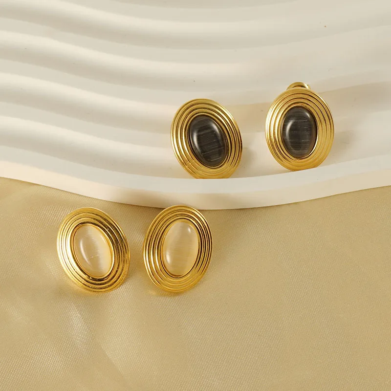 10PCS Retro Hong Kong Style Stainless Steel Natural Stone Earrings for Women Stud Earrings Jewelry Gifts Accessories Wholesale
10PCS Retro Hong Kong Style Stainless Steel Natural Stone Earrings for Women Stud Earrings Jewelry Gifts Accessories Wholesale