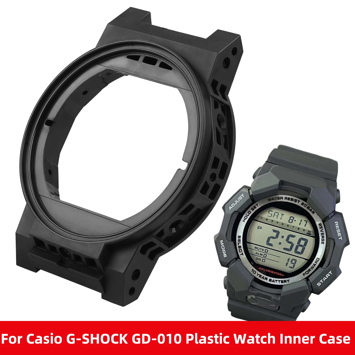 For Casio G-Shock 10-YEAR BATTERY SERIES GD-010 GD010 Plastic Inner Case GD-010-1 GD-010-3 Big Case Watch Shell Replacement Case
For Casio G-Shock 10-YEAR BATTERY SERIES GD-010 GD010 Plastic Inner Case GD-010-1 GD-010-3 Big Case Watch Shell Replacement Case