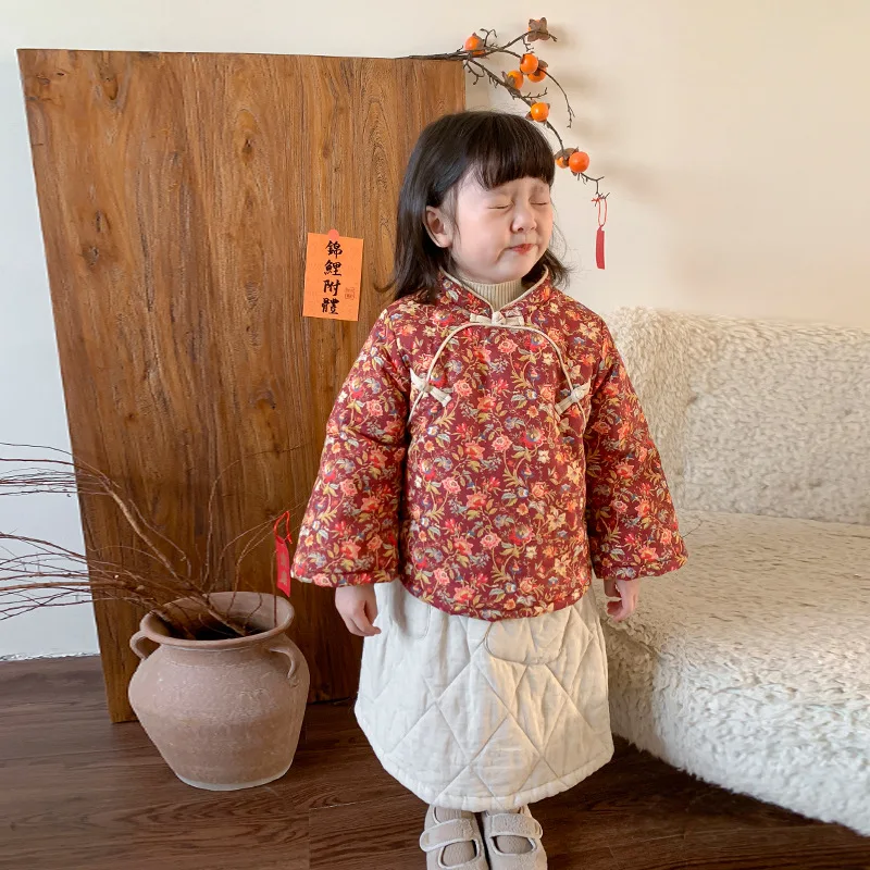 Хлопковые куртки для девочек, зимняя одежда, детские топы Cheongsam, новогодняя одежда, детские хлопковые куртки
Хлопковые куртки для девочек, зимняя одежда, детские топы Cheongsam, новогодняя одежда, детские хлопковые куртки