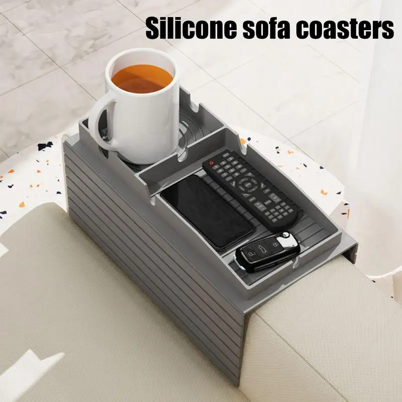 Sofa Cup Holder Tray Anti-Slip Armrest Sofa Tray Silicone Table For Home Organization Armrest With Remote Storage For Bed RV Car
Sofa Cup Holder Tray Anti-Slip Armrest Sofa Tray Silicone Table For Home Organization Armrest With Remote Storage For Bed RV Car