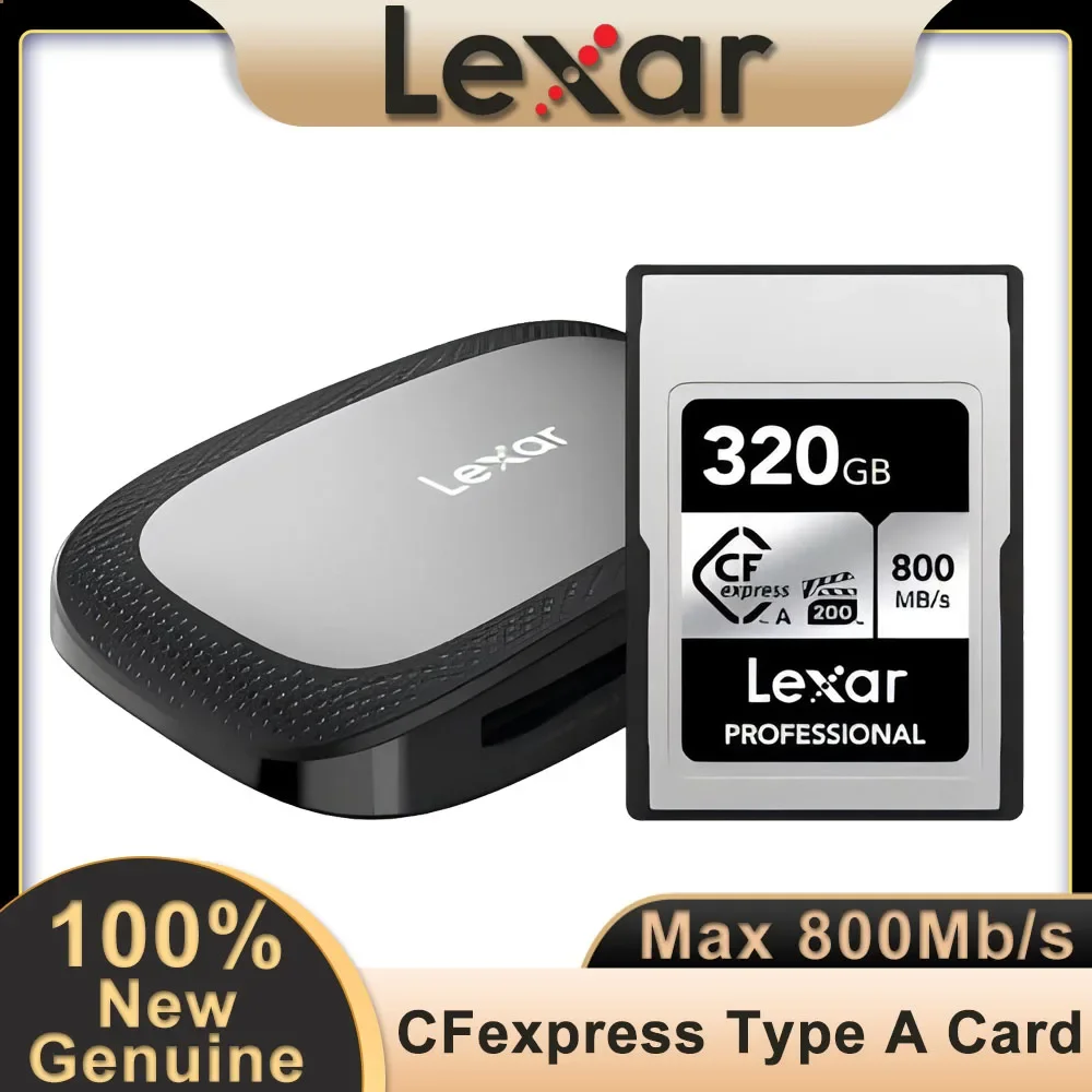 Original Lexar Silver CFexpress Type A CFE A Memory Card 160GB 320GB Max Read 800MB s VPG200 For Sony 8K Cameras
Original Lexar Silver CFexpress Type A CFE A Memory Card 160GB 320GB Max Read 800MB s VPG200 For Sony 8K Cameras