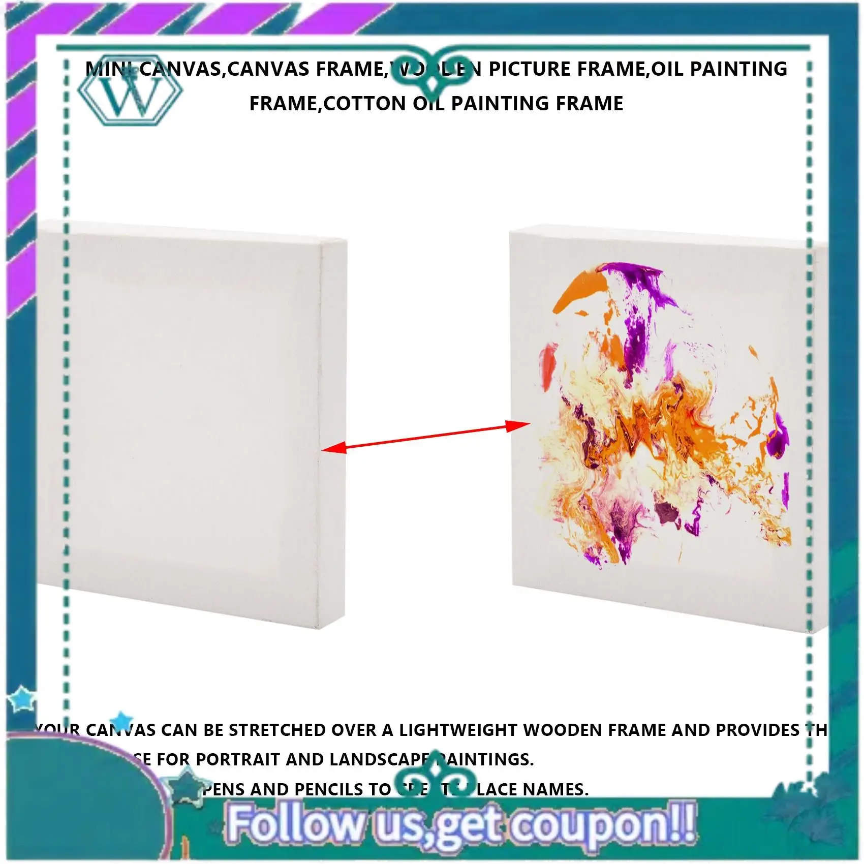 Upgraded 10Pcs/Set White Blank Art Boards Mini Stretched Artist Canvas Art Board Acrylic Oil Paint Wood+Cotton For Artwork Paint
Upgraded 10Pcs/Set White Blank Art Boards Mini Stretched Artist Canvas Art Board Acrylic Oil Paint Wood+Cotton For Artwork Paint