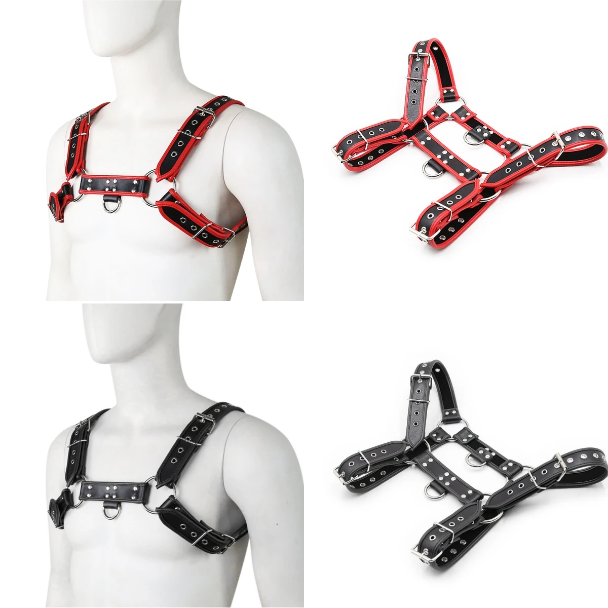 Adult Men's PU Leather Punk Harness Chest Belt with Double Shoulder Straps for Nightclub Party Carnival Rave Cosplay Games
Adult Men's PU Leather Punk Harness Chest Belt with Double Shoulder Straps for Nightclub Party Carnival Rave Cosplay Games