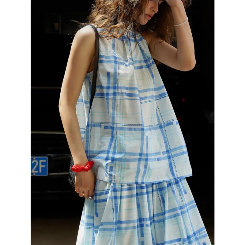 Johnature Summer New French Resort Style Irregular Check Tops 2025 Fashion Casual A-line Sleeveless Casual Tops Women
Johnature Summer New French Resort Style Irregular Check Tops 2025 Fashion Casual A-line Sleeveless Casual Tops Women