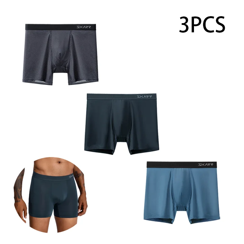 3PCS Men's Silk-Like Antibacterial Polyester Underwear Set Soft Wear-Resistant All-Season Boxer Shorts Comfortable Innerwear
3PCS Men's Silk-Like Antibacterial Polyester Underwear Set Soft Wear-Resistant All-Season Boxer Shorts Comfortable Innerwear