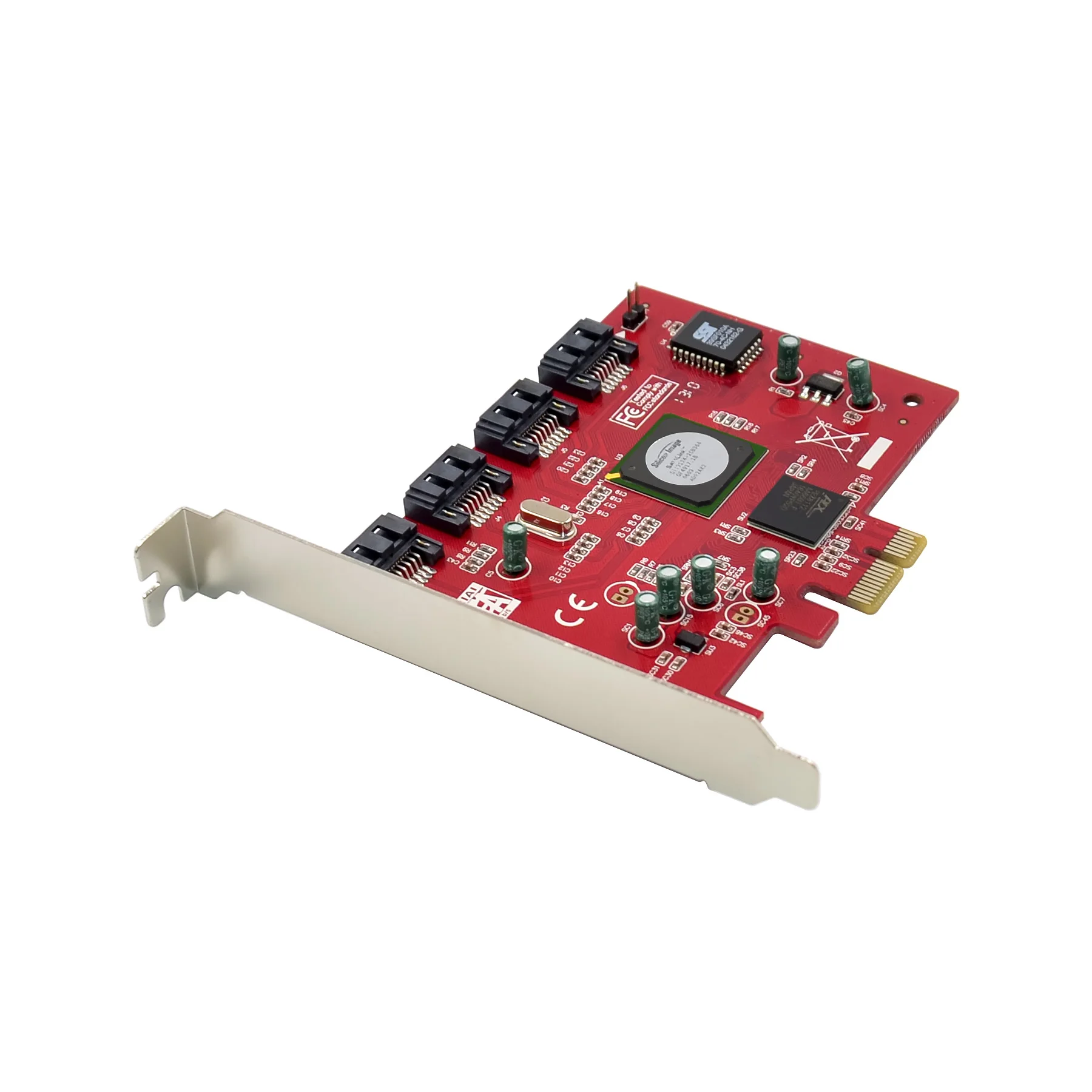 PCIE на 4 порта SATA2.0 III PCI-e x1 конвертер 4 sata 3 RAID адаптер sata 2,0 силиконовый изображение чип Sil 3124
PCIE на 4 порта SATA2.0 III PCI-e x1 конвертер 4 sata 3 RAID адаптер sata 2,0 силиконовый изображение чип Sil 3124