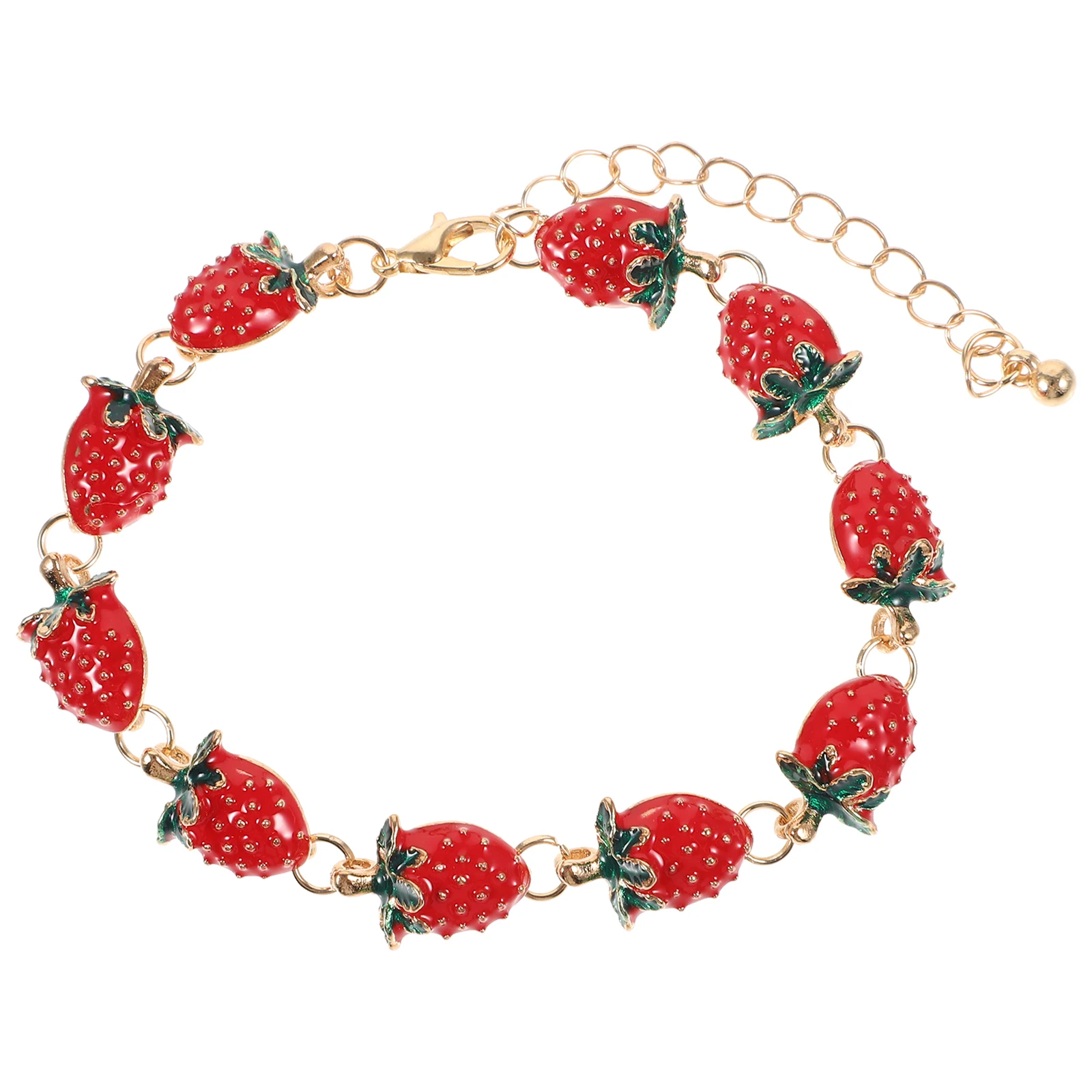 Strawberry Cherry Pendants Fruit Strawberry Bracelet Jewelry Girls lovely Trendy Stuff Metal Bracelet Women Birthday Party Gifts
Strawberry Cherry Pendants Fruit Strawberry Bracelet Jewelry Girls lovely Trendy Stuff Metal Bracelet Women Birthday Party Gifts
