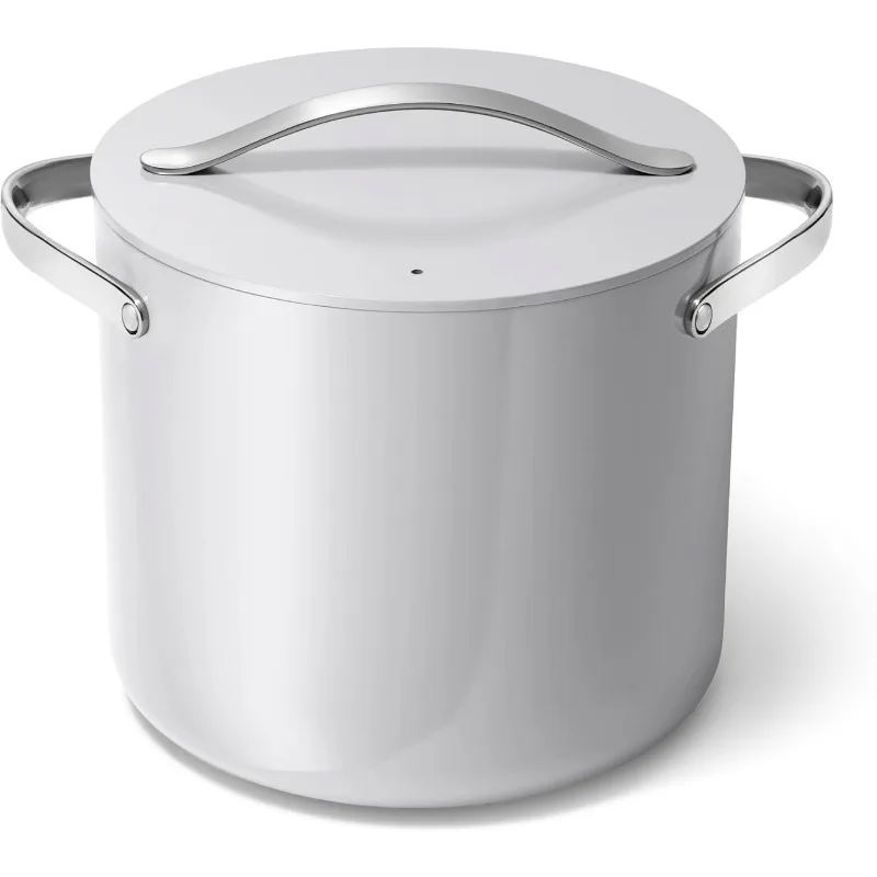 Кастрюля Caraway Stock Pot 12-Qt с керамическим покрытием и платой за крышку от Forever Chemicals Большой горшок для больших партий - серый
Кастрюля Caraway Stock Pot 12-Qt с керамическим покрытием и платой за крышку от Forever Chemicals Большой горшок для больших партий - серый