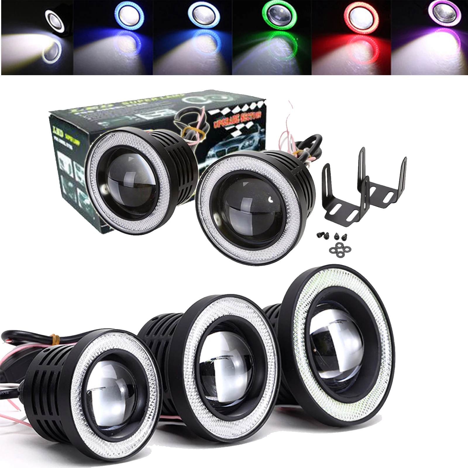 2pcs Round LED Projector Fog Lamp 30W COB Angel Eyes Car Truck Fog Lights 2.5 Inch 3 Inch 3.5 Inch Car Daytime Running Light 12V
2pcs Round LED Projector Fog Lamp 30W COB Angel Eyes Car Truck Fog Lights 2.5 Inch 3 Inch 3.5 Inch Car Daytime Running Light 12V