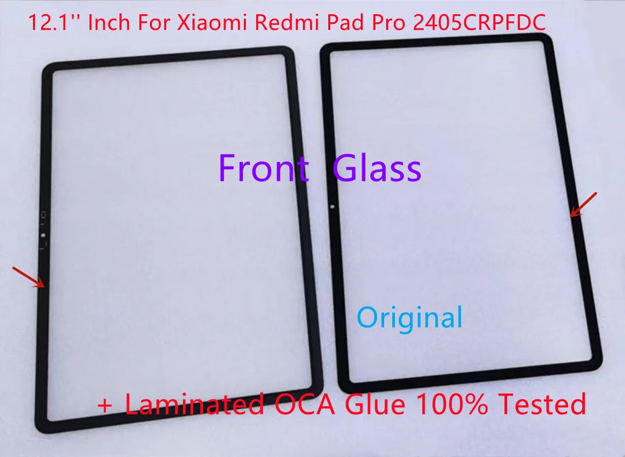Новый 12,1-дюймовый сенсорный экран для Xiaomi Redmi Pad Pro 2405CRPFDC, передняя внешняя стеклянная панель + ламинированный клей OCA, 100% тестирование
Новый 12,1-дюймовый сенсорный экран для Xiaomi Redmi Pad Pro 2405CRPFDC, передняя внешняя стеклянная панель + ламинированный клей OCA, 100% тестирование