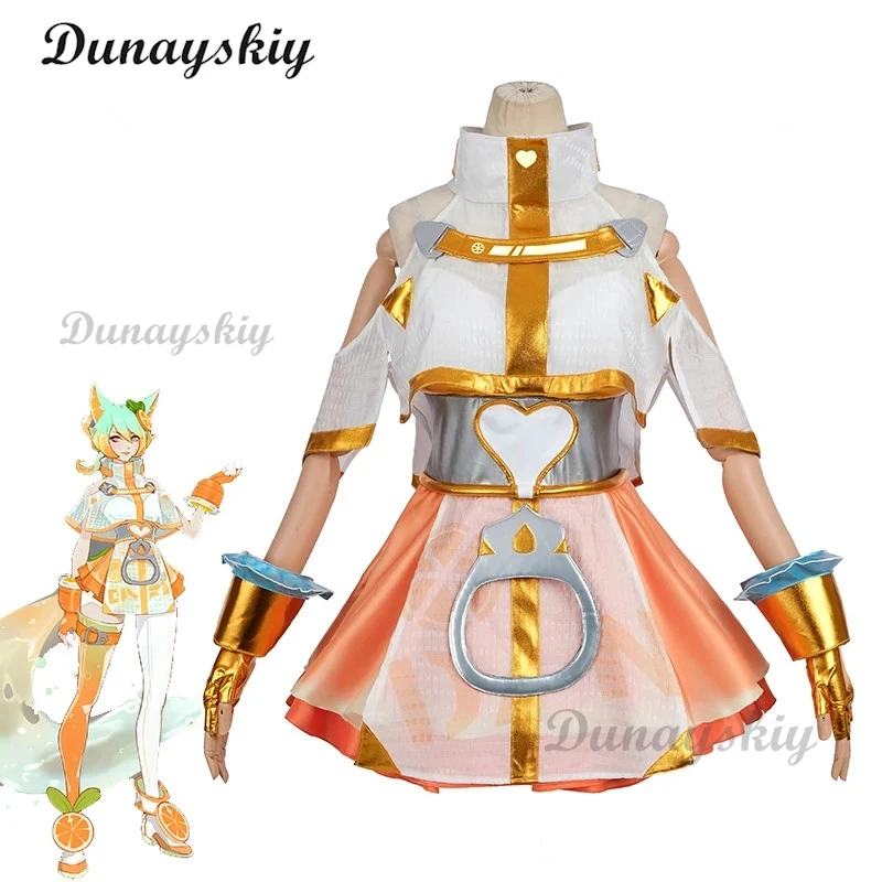 Ahri Cosplay Game LOL Food Spirit Costume New Skin Sweet Heart Ahri Fruit Orange Design Women Costume Full Set
Ahri Cosplay Game LOL Food Spirit Costume New Skin Sweet Heart Ahri Fruit Orange Design Women Costume Full Set