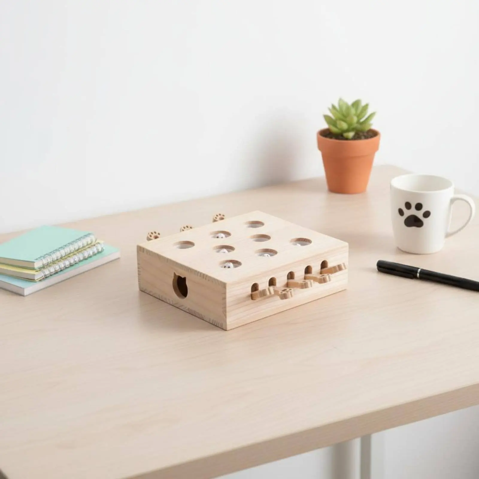 Interactive Wooden Feline Toy Long-Lasting Whack a Rodent Feline Toy Sturdy Mental Stimulation for Cats, Indoor
Interactive Wooden Feline Toy Long-Lasting Whack a Rodent Feline Toy Sturdy Mental Stimulation for Cats, Indoor