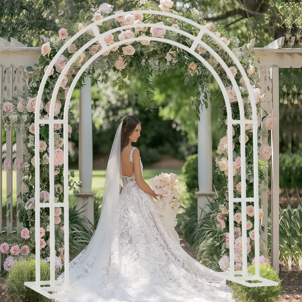 260CM Tall White Wedding Arch Stand Metal Backdrop Garden Arch Frame Pergola Stand Pergola Venues Party Decoration 
260CM Tall White Wedding Arch Stand Metal Backdrop Garden Arch Frame Pergola Stand Pergola Venues Party Decoration