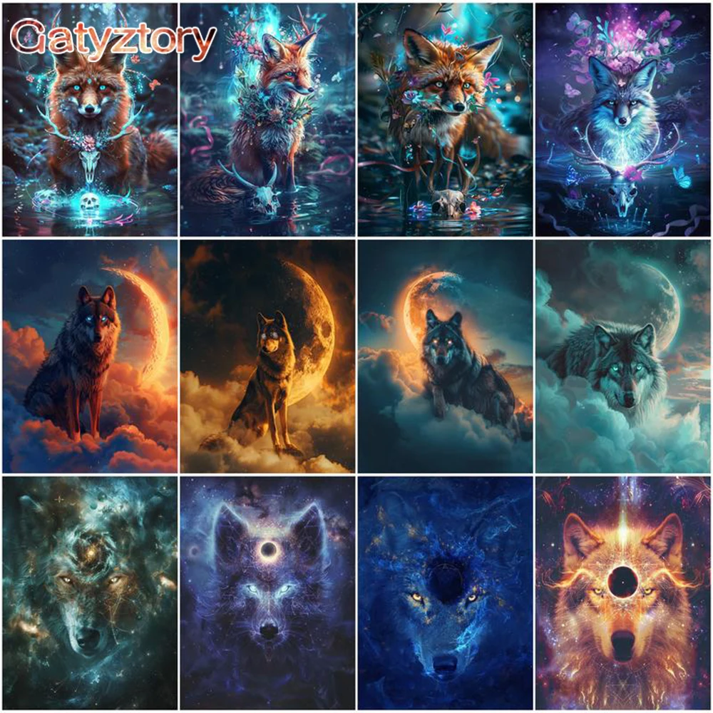 GATYZTORY DIY Painting By Numbers Animals Kits For Adults HandPainted Wolf,Fox Acrylic Paint Drawing Unique Gift For Home Decor
GATYZTORY DIY Painting By Numbers Animals Kits For Adults HandPainted Wolf,Fox Acrylic Paint Drawing Unique Gift For Home Decor