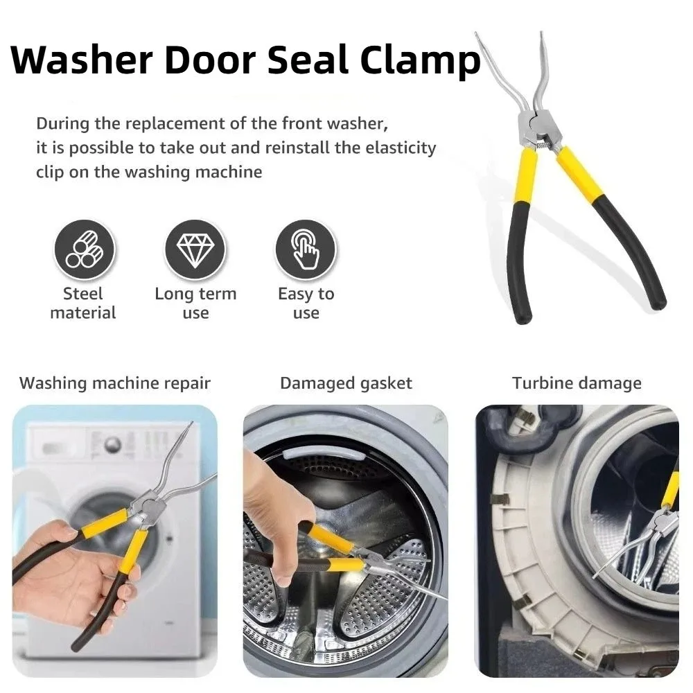 Upgrade Design Washer Spring Expansion Pliers Rust-proof Carbon Steel Washing Machine Spring Pliers Flexible Anti-deformation
Upgrade Design Washer Spring Expansion Pliers Rust-proof Carbon Steel Washing Machine Spring Pliers Flexible Anti-deformation