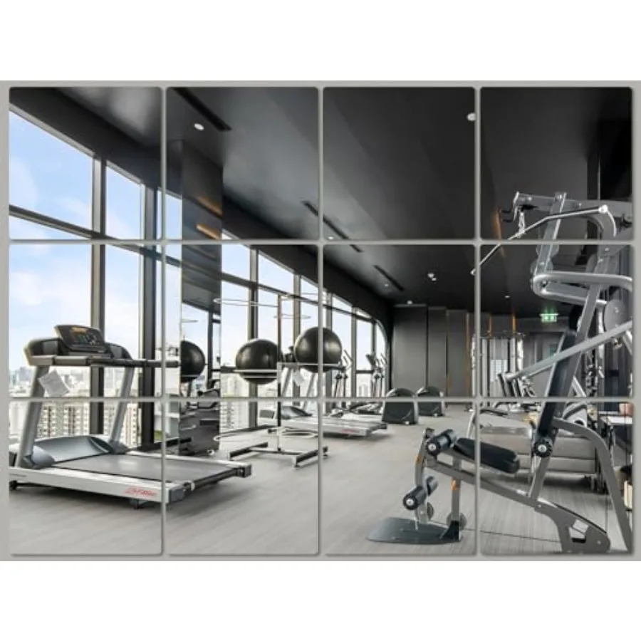 Home Gym Mirrors for Gym, 12Pcs 14″×12″ Square HD Glass Full Length Wall Mirror Tiles, Self Adhesive Frameless Wall Mirror for
Home Gym Mirrors for Gym, 12Pcs 14″×12″ Square HD Glass Full Length Wall Mirror Tiles, Self Adhesive Frameless Wall Mirror for