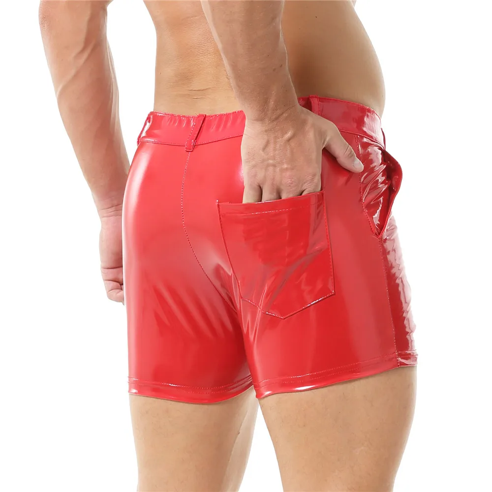 PVC Leather Shiny Men's Slim Fit Shorts Sexy Low Waist Boxing Shorts Pocket Casual Shorts Club Party Clothing Sexy Latex Pants
PVC Leather Shiny Men's Slim Fit Shorts Sexy Low Waist Boxing Shorts Pocket Casual Shorts Club Party Clothing Sexy Latex Pants