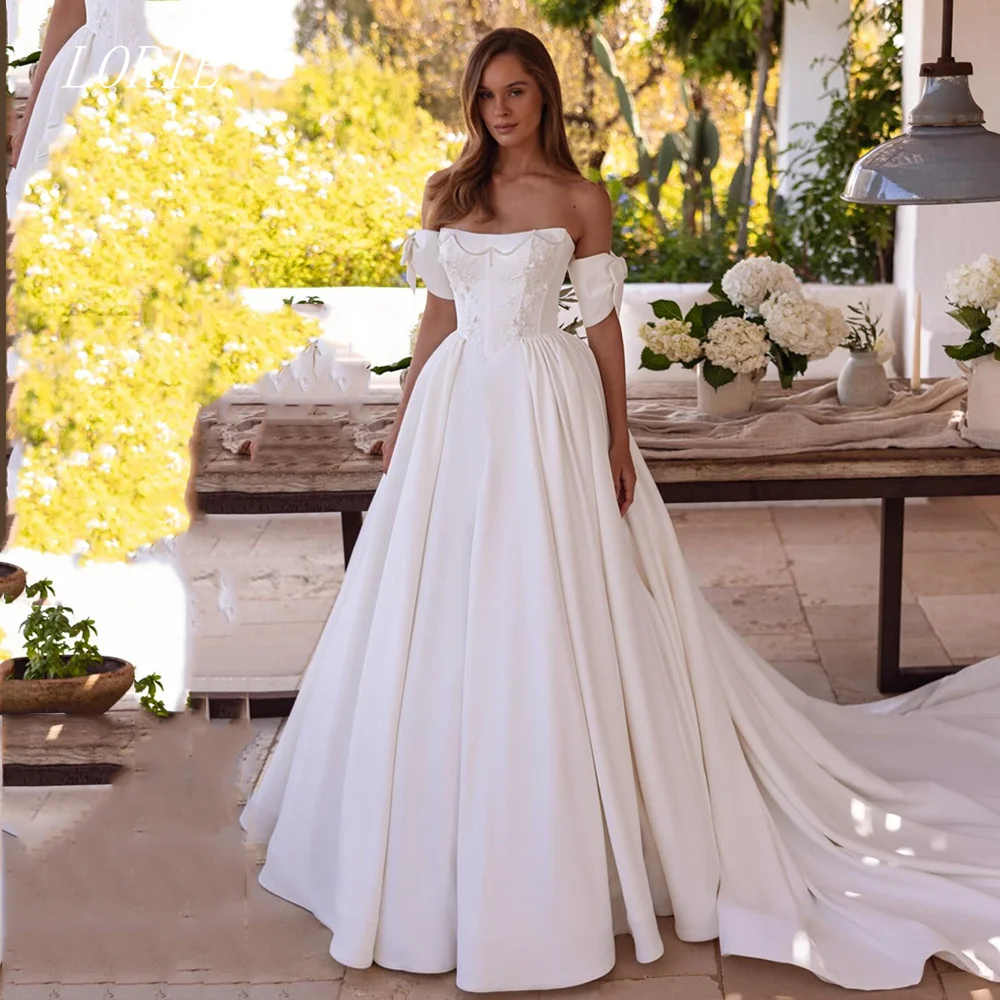 LORIE Luxury 3D Beading A Line Wedding Dress Strapless Bridal Dresses Appliques Elegant Lace Wedding Gown Customized 2026
LORIE Luxury 3D Beading A Line Wedding Dress Strapless Bridal Dresses Appliques Elegant Lace Wedding Gown Customized 2026